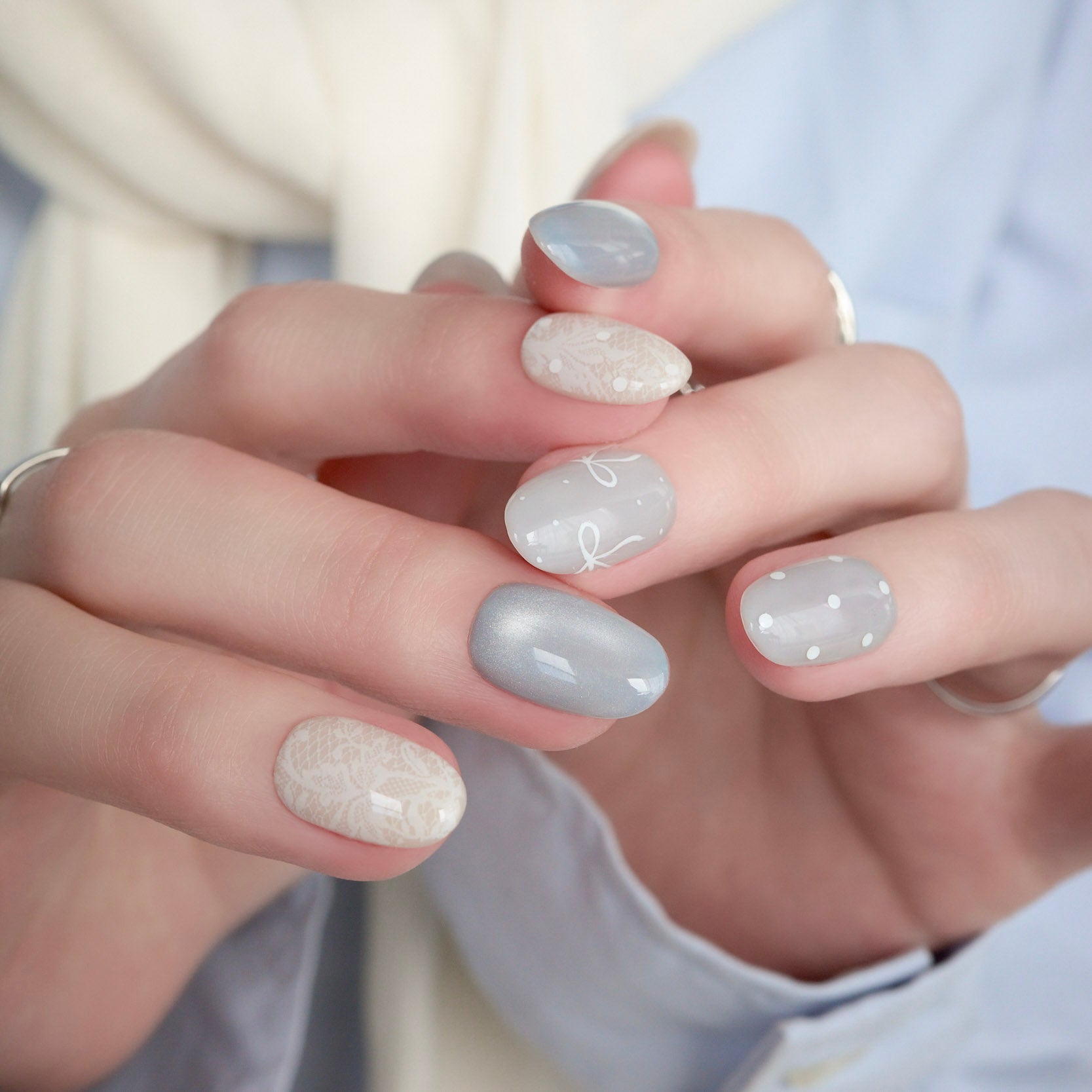 K Powder Blue Lace