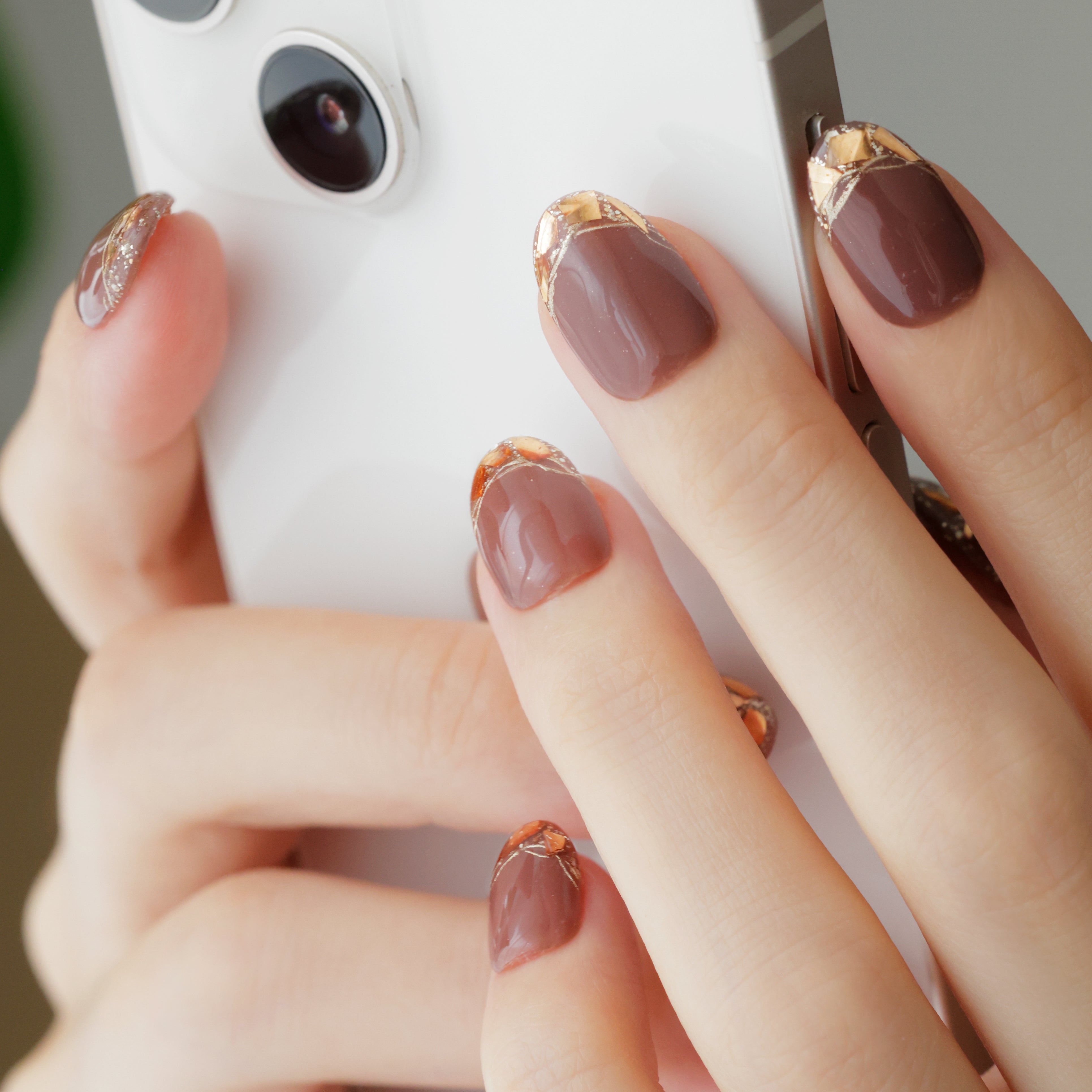 Glass French Brown Red