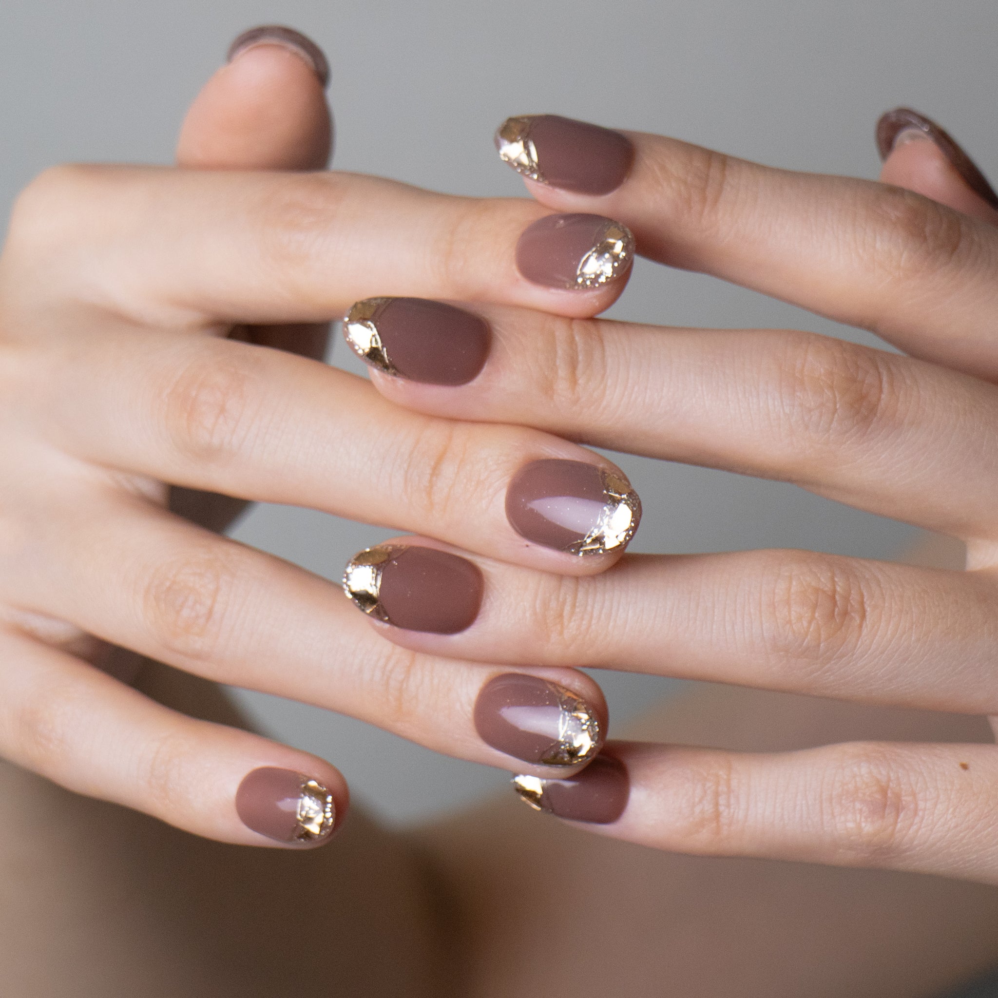 Glass French Brown Red