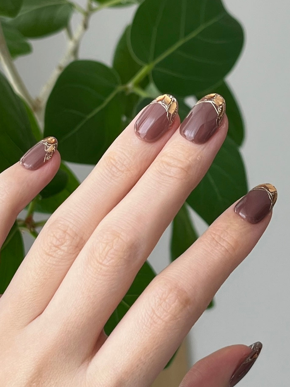 Glass French Brown Red