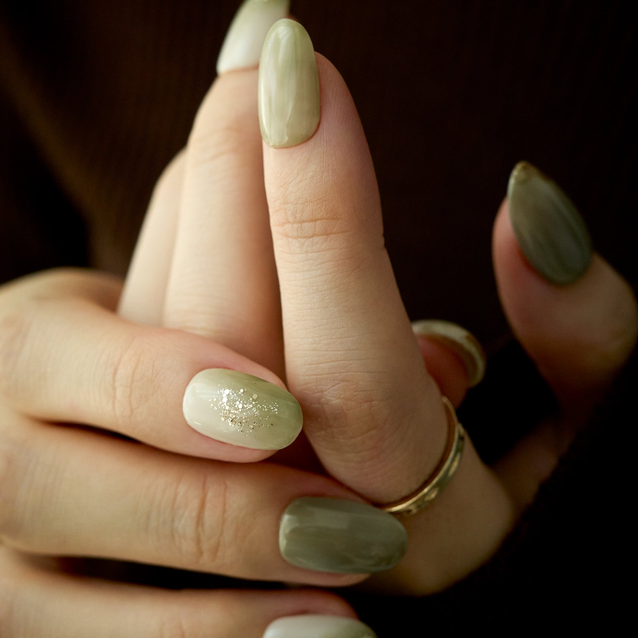 EVER NAIL マッチャラテグレーズ ネイルチップ K Matcha Latte Glaze